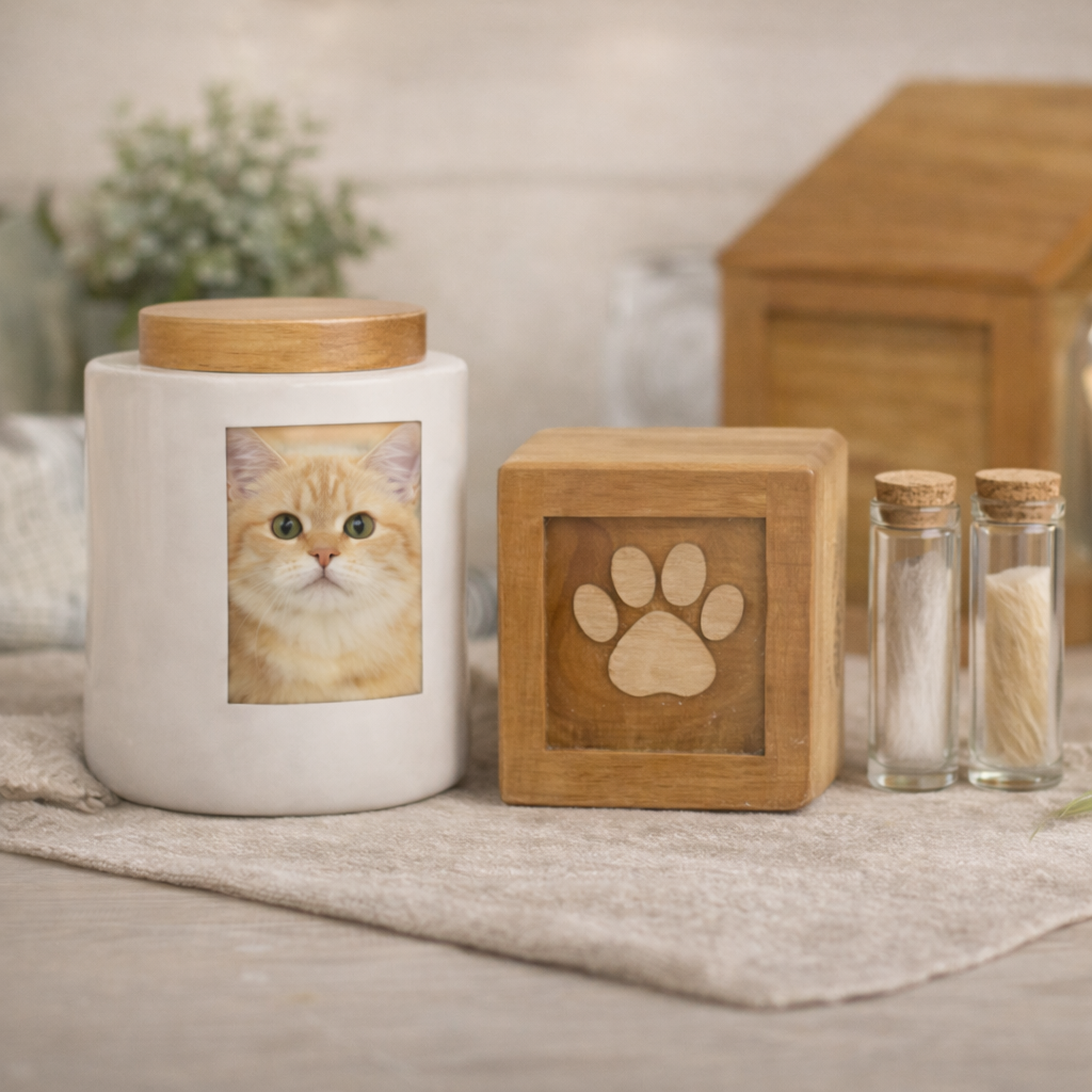 WOODEN PET URNS