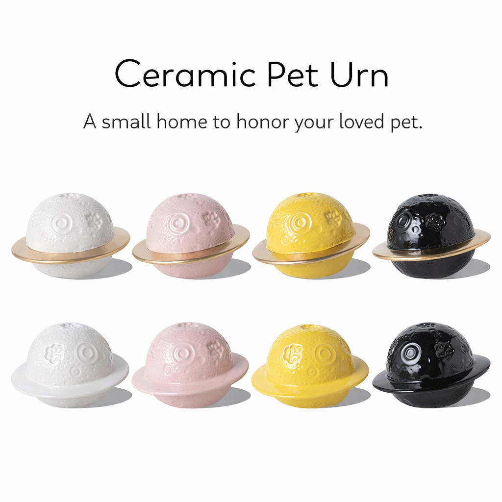 Planet-Shaped Ceramic Pet Memorial Urn