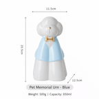 Suit-Style Ceramic Dog Memorial Urn