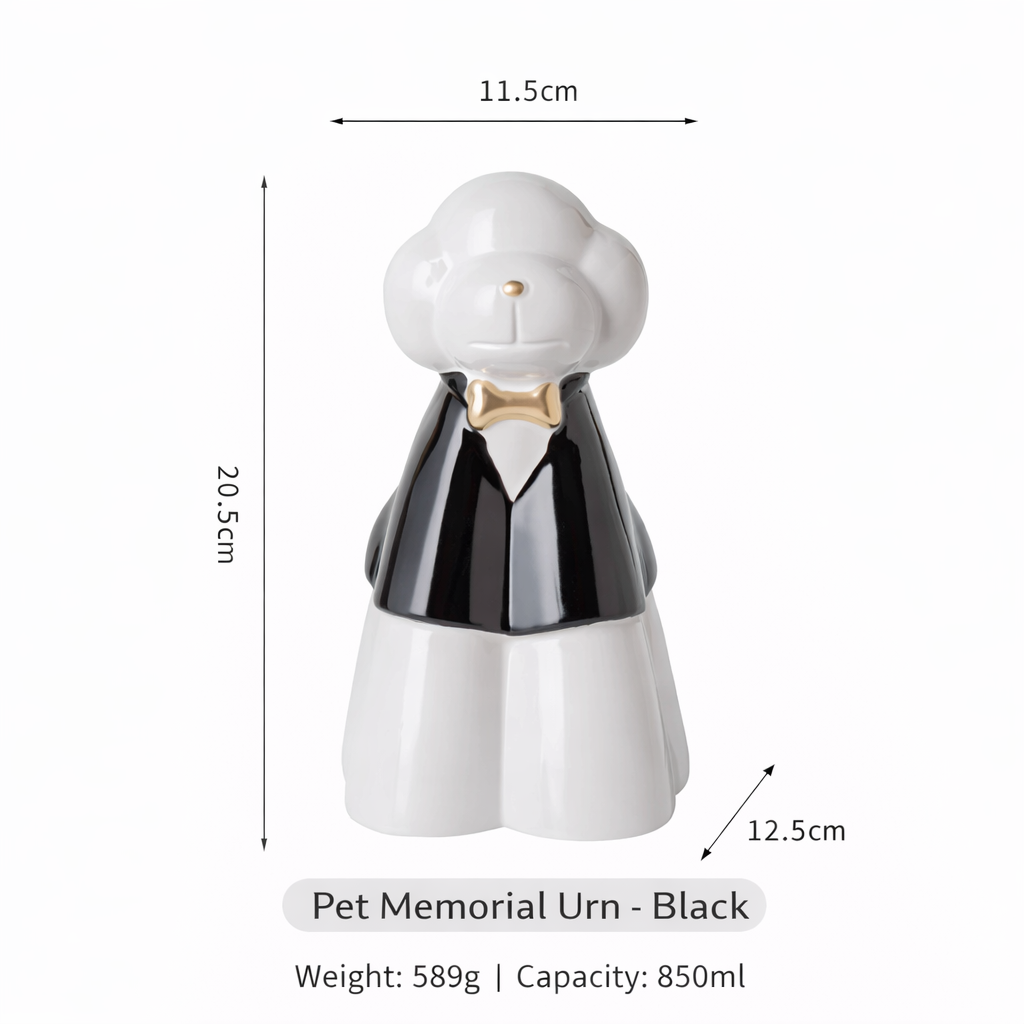 Suit-Style Ceramic Dog Memorial Urn Secondary image