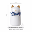 Ceramic Cat Memorial Urn with Bow