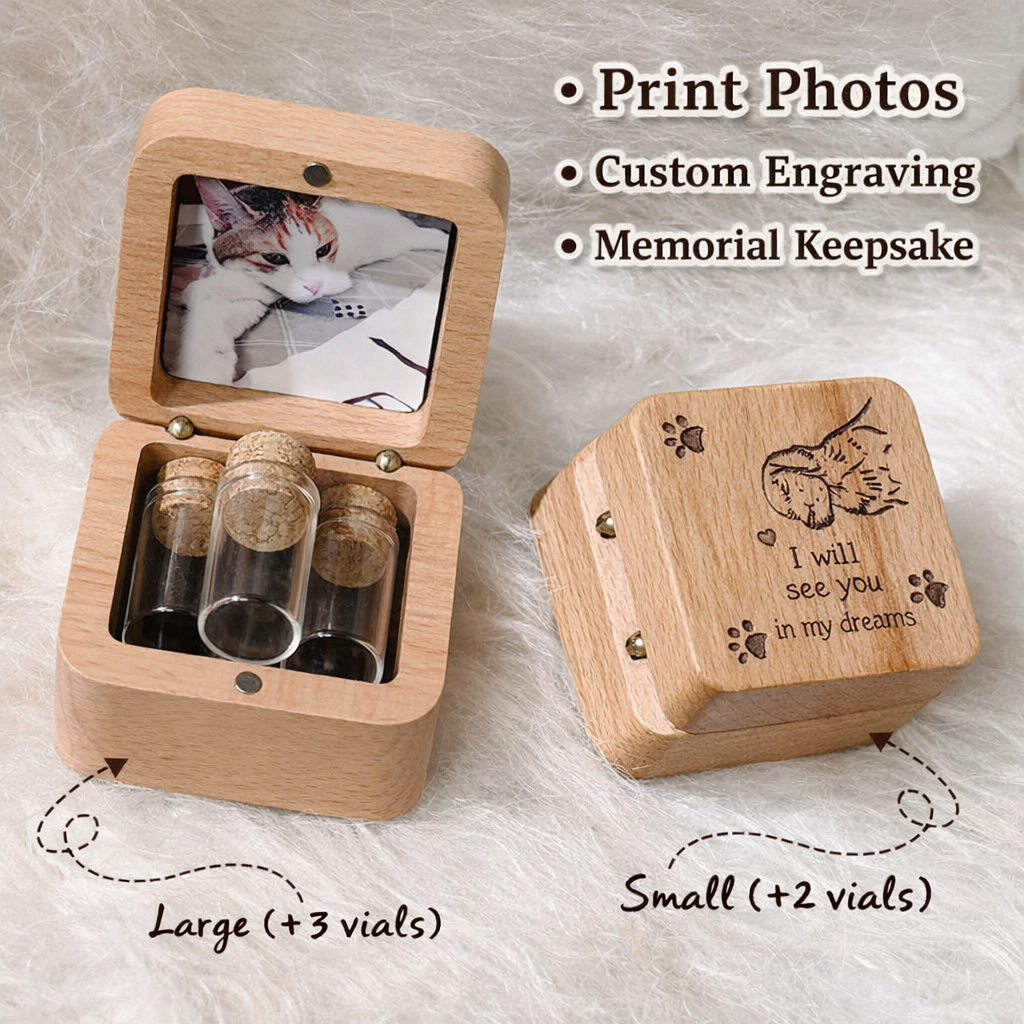 Personalized Wooden Pet Memorial Keepsake Box