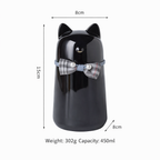 Ceramic Cat Memorial Urn with Bow