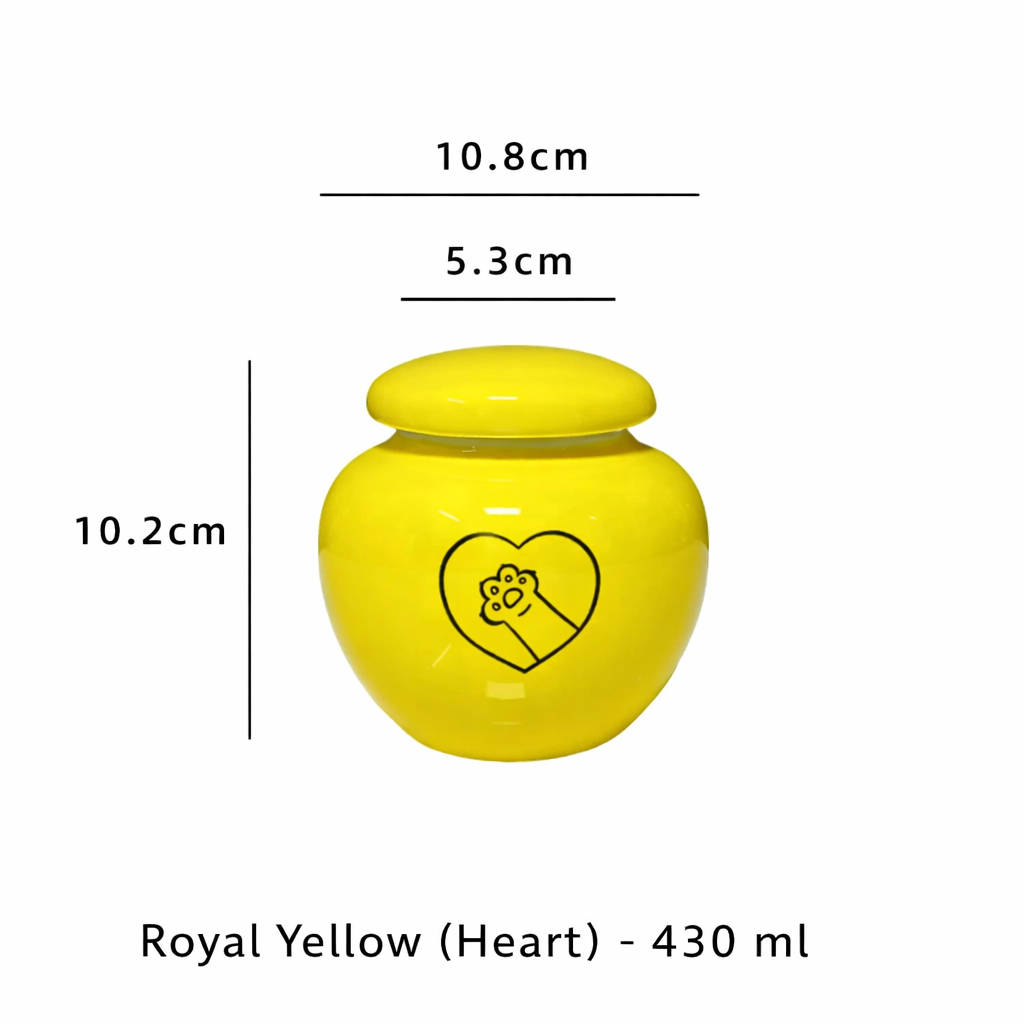 Classic Ceramic Pet Memorial Urn – Sealed Ashes Jar with Symbol Designs