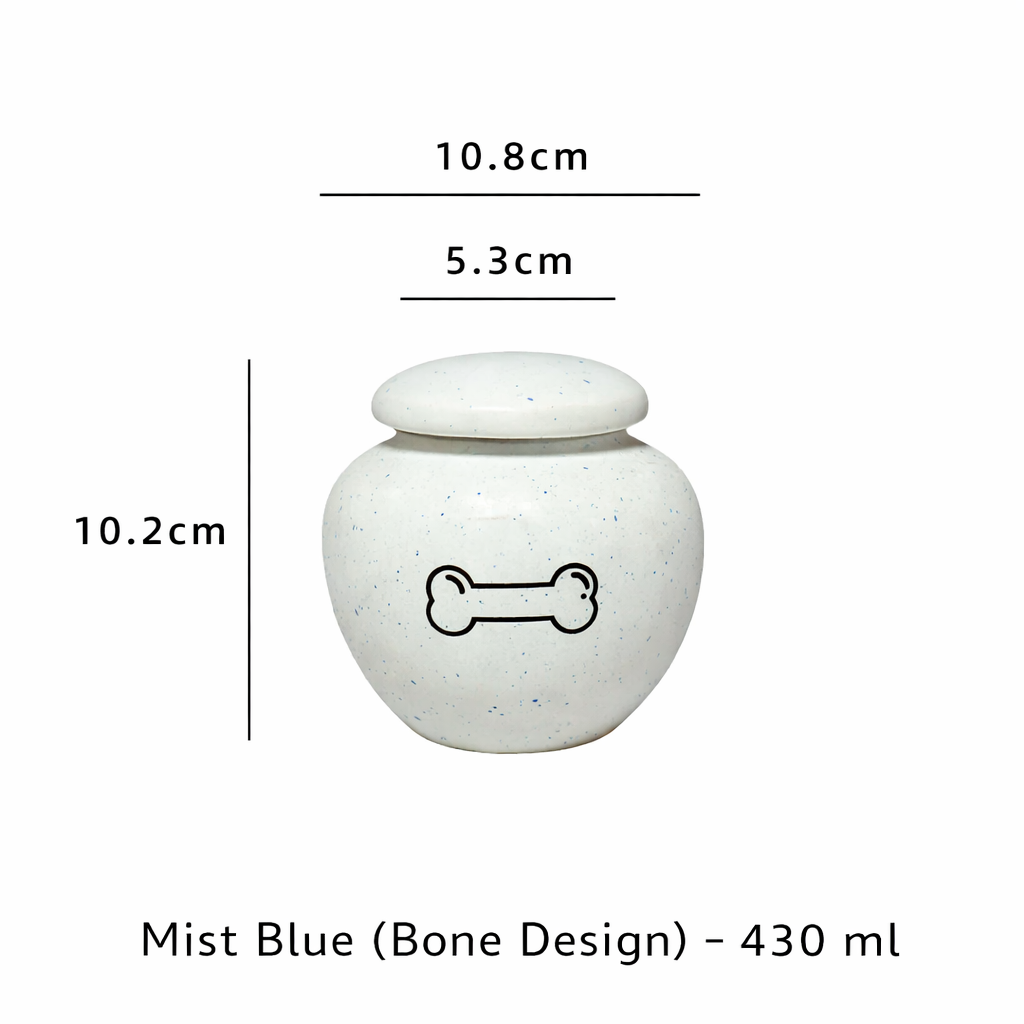 Classic Ceramic Pet Memorial Urn – Sealed Ashes Jar with Symbol Designs
