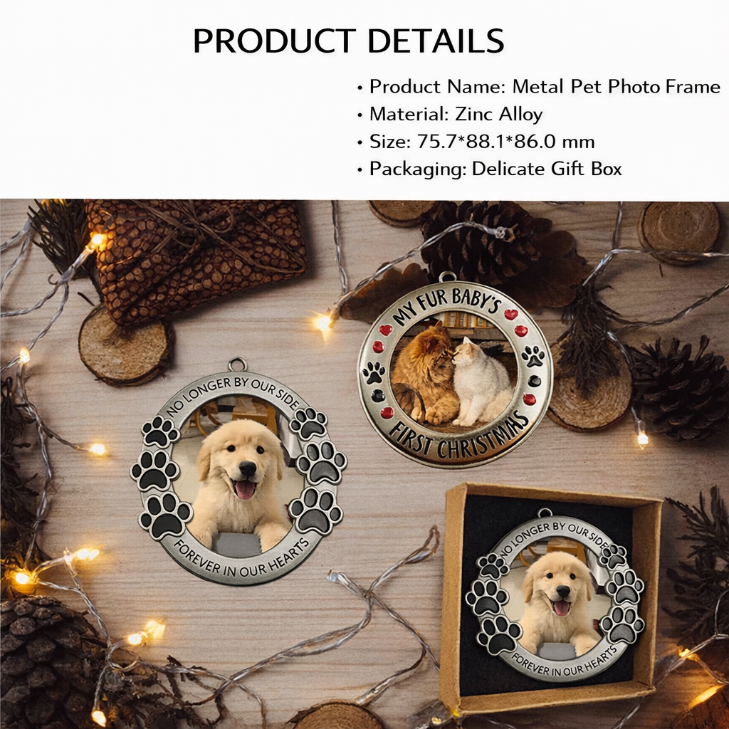 Metal Pet Memorial Photo Frame Ornament
