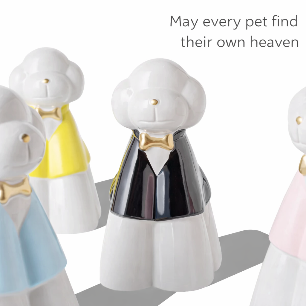 Suit-Style Ceramic Dog Memorial Urn