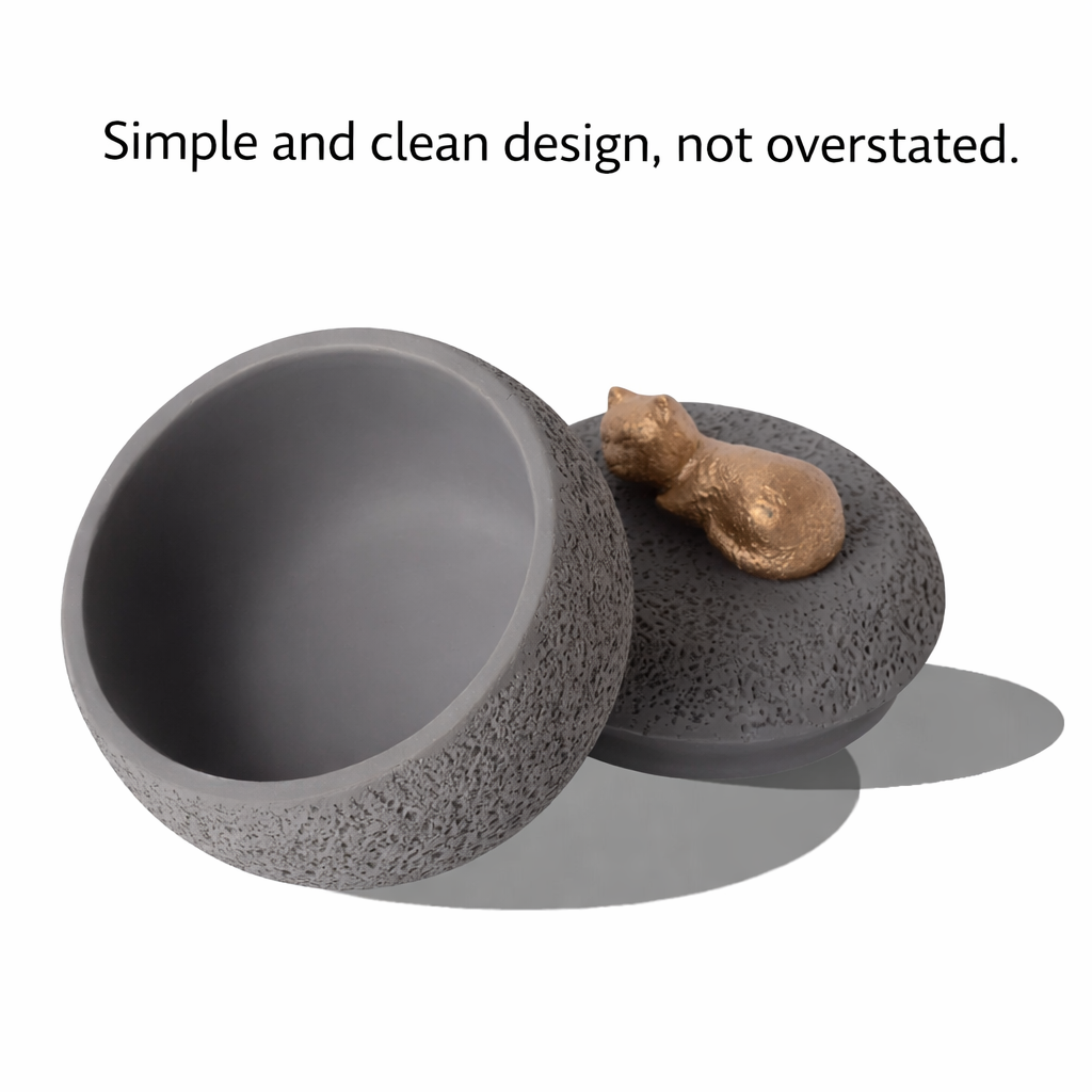 Sleeping Pet Stone-Look Memorial Urn