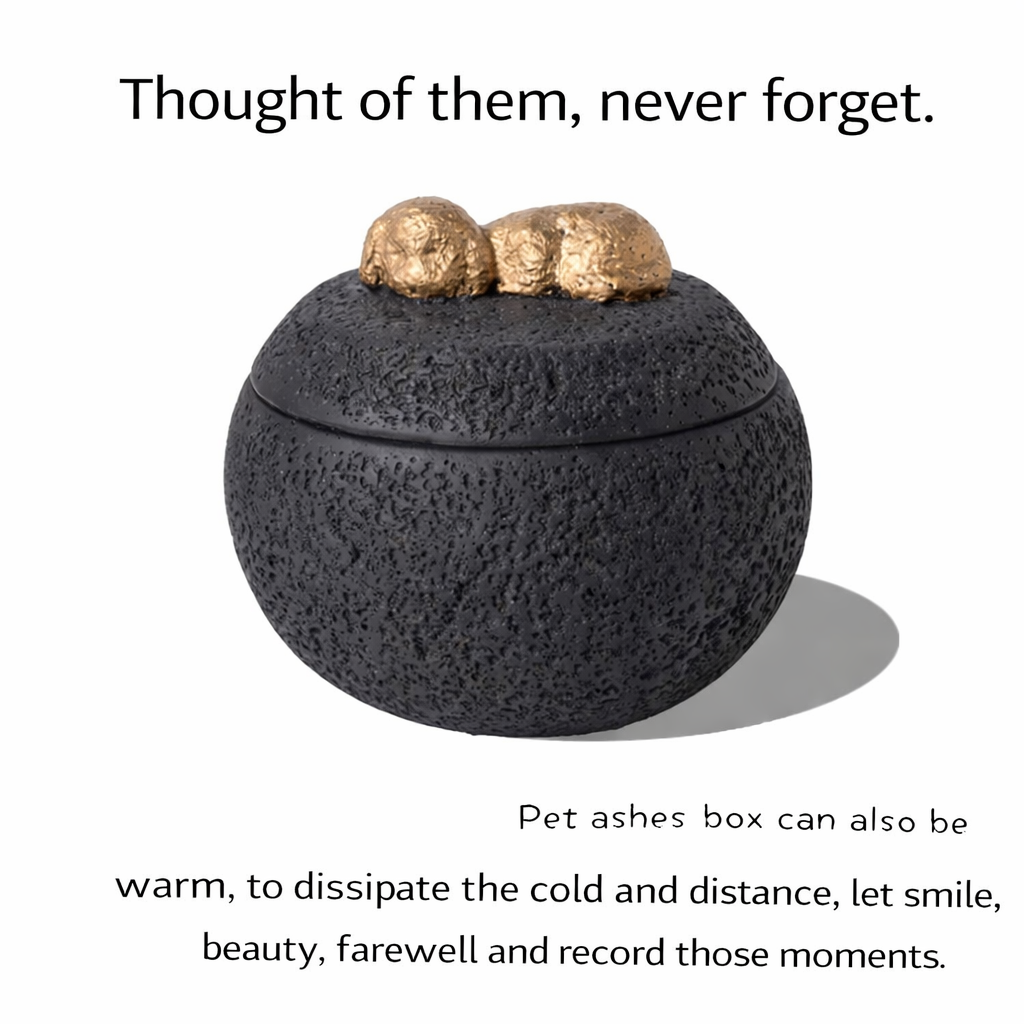 Sleeping Pet Stone-Look Memorial Urn