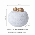 Sleeping Pet Stone-Look Memorial Urn