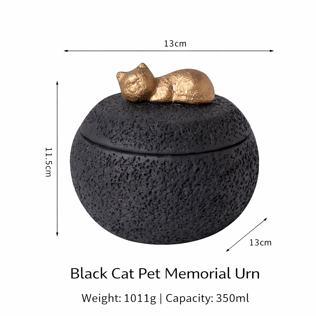 Sleeping Pet Stone-Look Memorial Urn