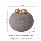 Sleeping Pet Stone-Look Memorial Urn