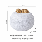 Sleeping Pet Stone-Look Memorial Urn