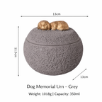 Sleeping Pet Stone-Look Memorial Urn