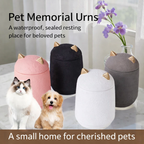 Ceramic Pet Memorial Urn with Ears