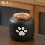 Ceramic Pet Memorial Urn with Paw Print