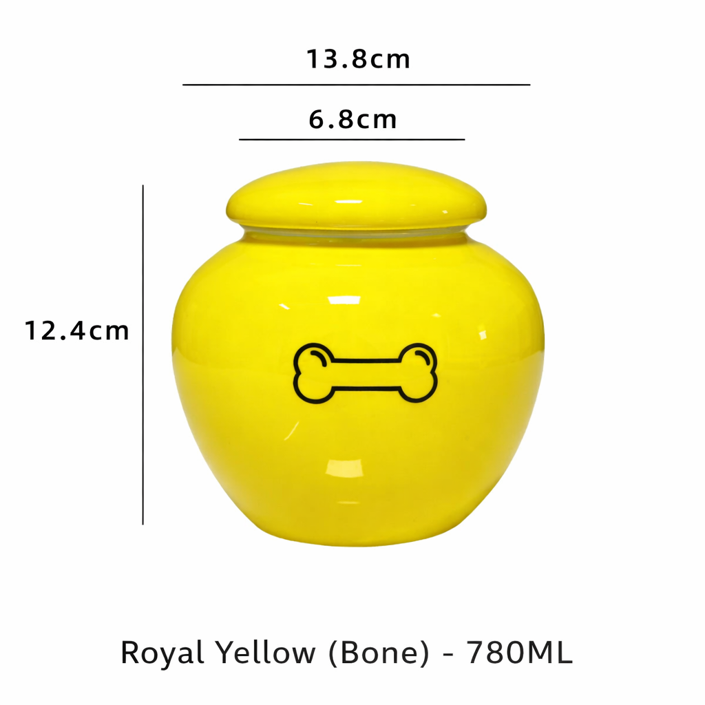 Classic Ceramic Pet Memorial Urn – Sealed Ashes Jar with Symbol Designs