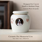 Personalized Ceramic Pet Urn with Photo
