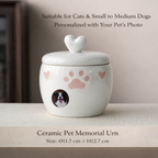 Personalized Ceramic Pet Urn with Photo