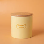 Minimalist Ceramic Pet Urn with Wooden Lid