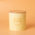 Minimalist Ceramic Pet Urn with Wooden Lid
