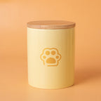 Minimalist Ceramic Pet Urn with Wooden Lid
