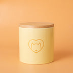 Minimalist Ceramic Pet Urn with Wooden Lid