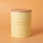Minimalist Ceramic Pet Urn with Wooden Lid