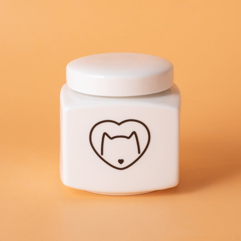 Modern Square Ceramic Pet Memorial Urn