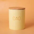 Minimalist Ceramic Pet Urn with Wooden Lid