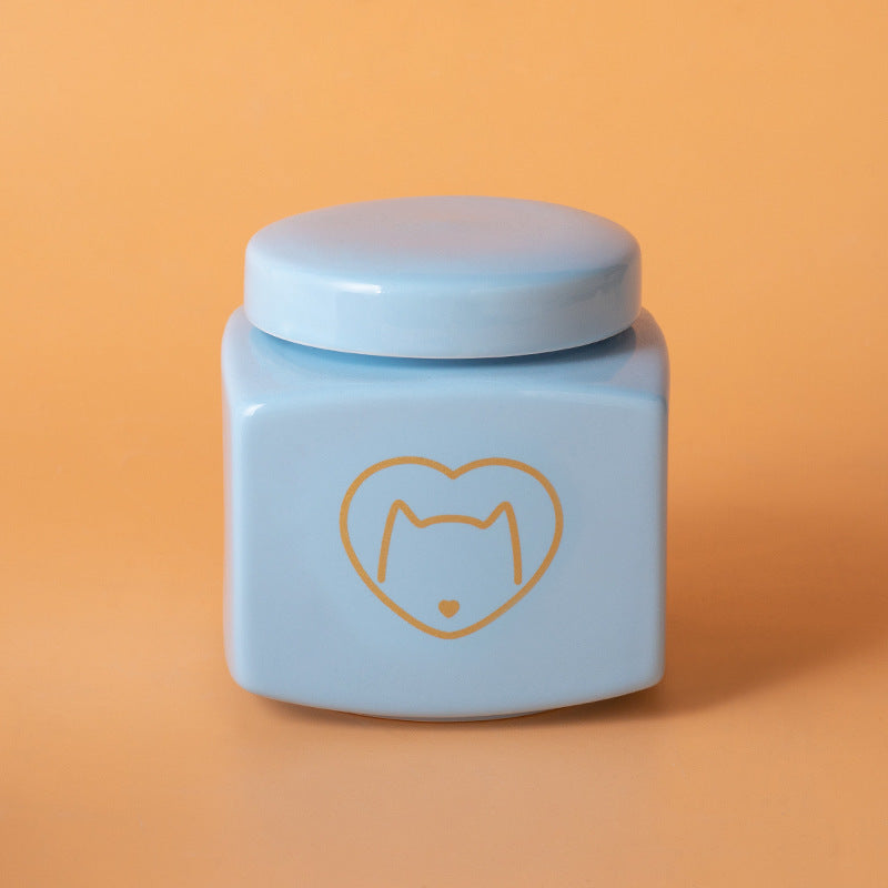 Modern Square Ceramic Pet Memorial Urn