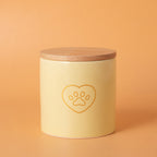 Minimalist Ceramic Pet Urn with Wooden Lid