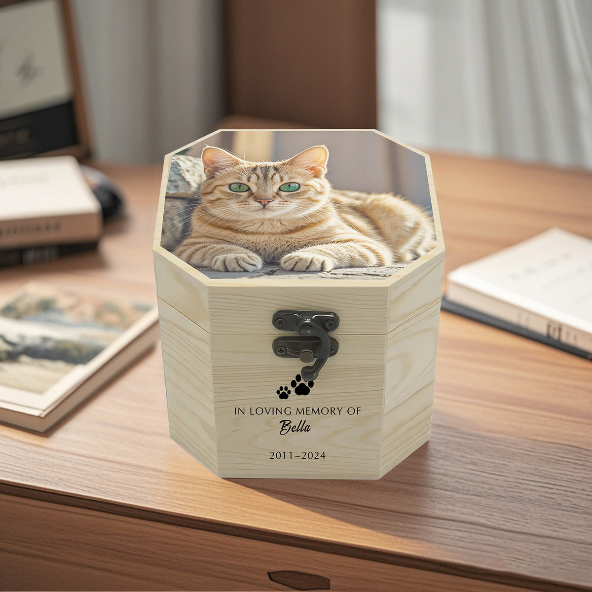 Personalized Wooden Pet Memorial Urn Box