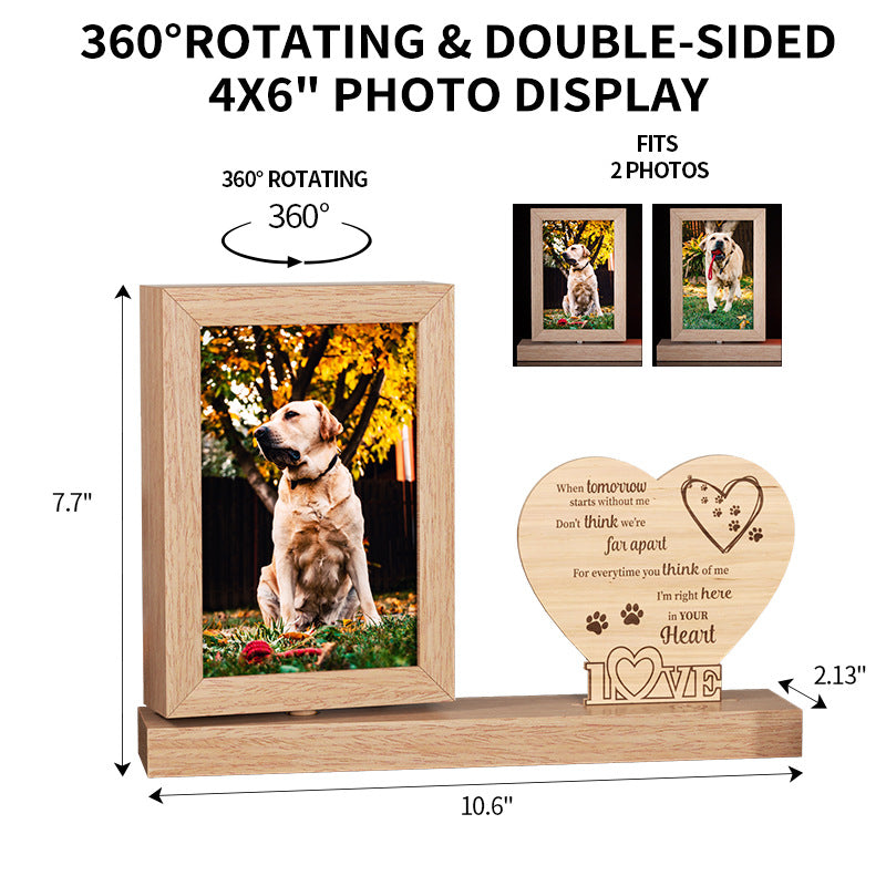 Wooden Pet Memorial Photo Frame Set