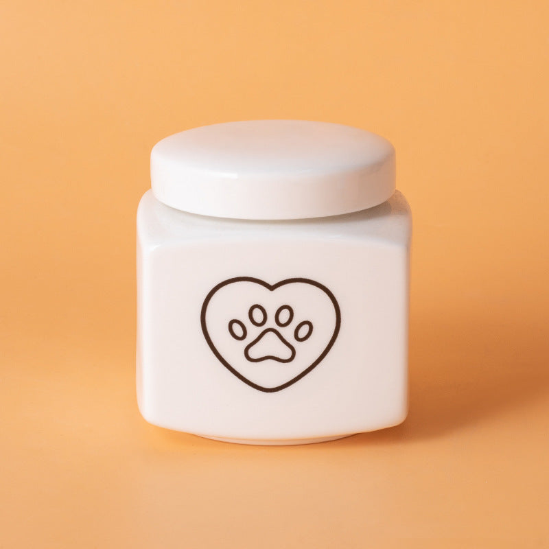 Modern Square Ceramic Pet Memorial Urn