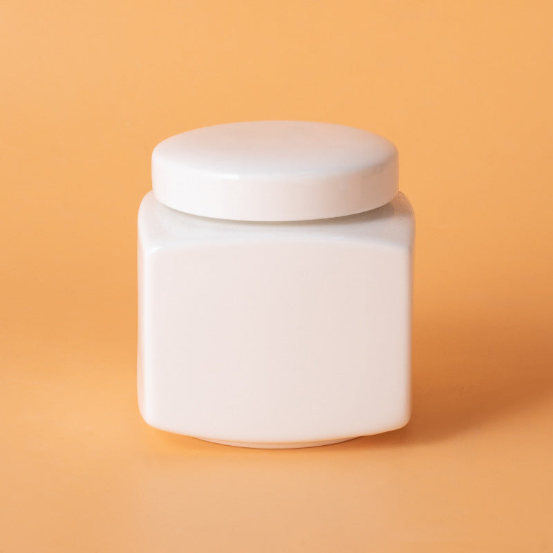 Modern Square Ceramic Pet Memorial Urn