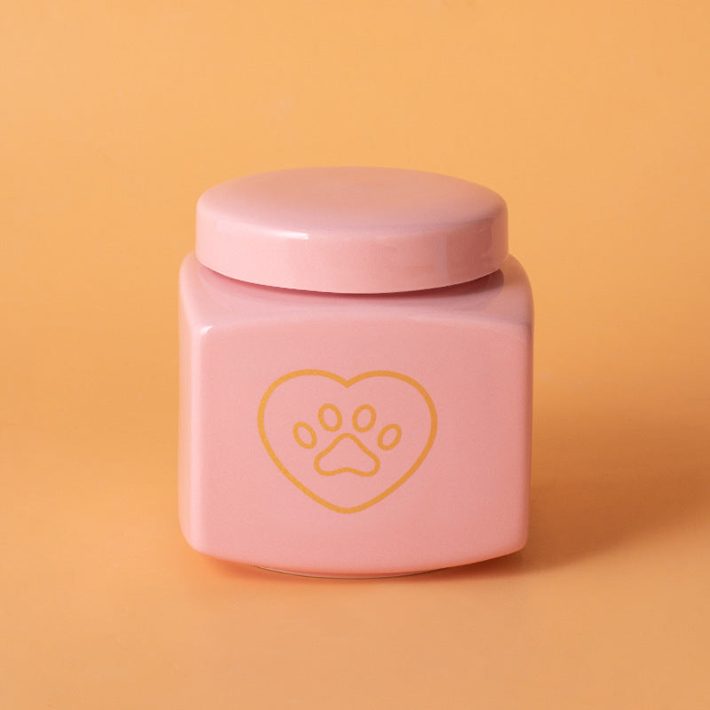 Modern Square Ceramic Pet Memorial Urn