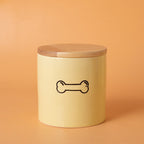 Minimalist Ceramic Pet Urn with Wooden Lid