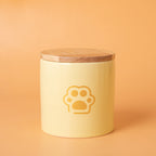 Minimalist Ceramic Pet Urn with Wooden Lid