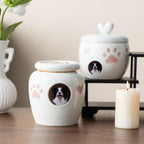 Personalized Ceramic Pet Urn with Photo