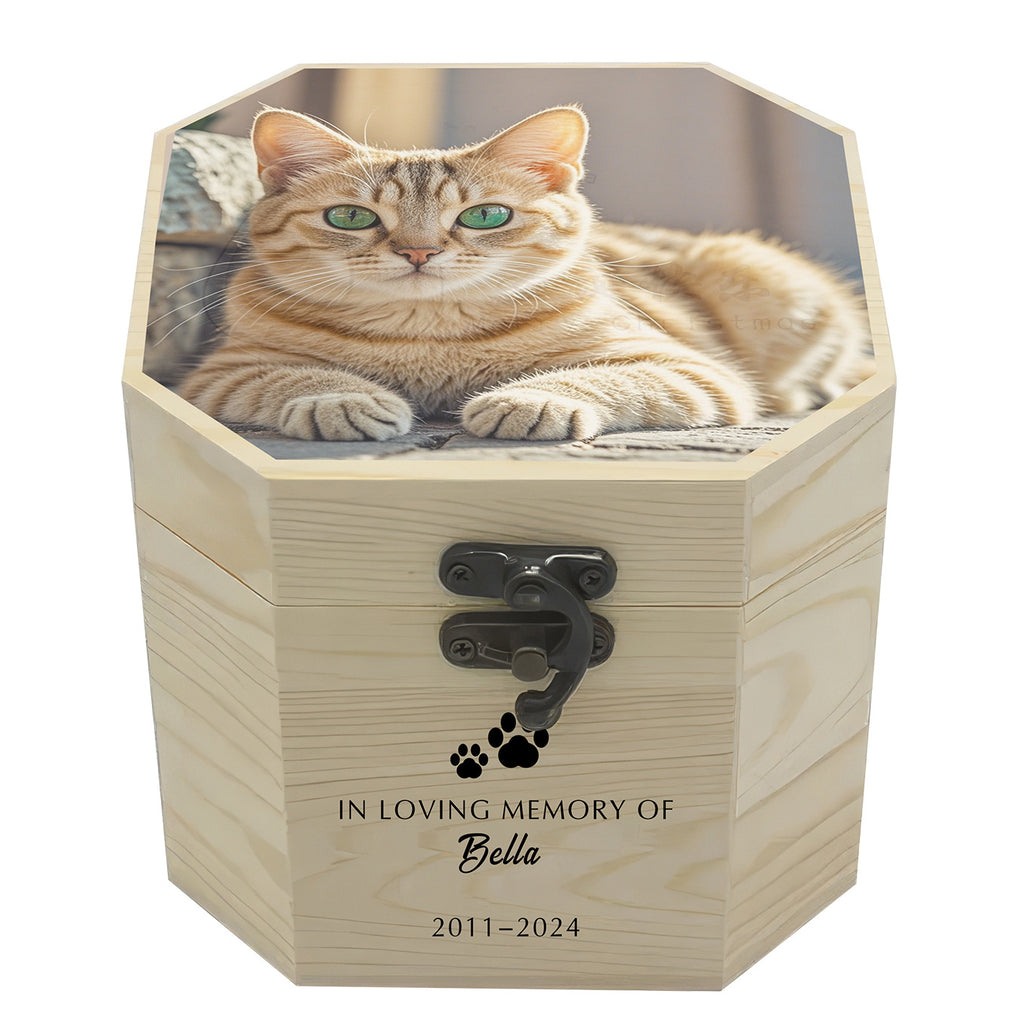 Personalized Wooden Pet Memorial Urn Box