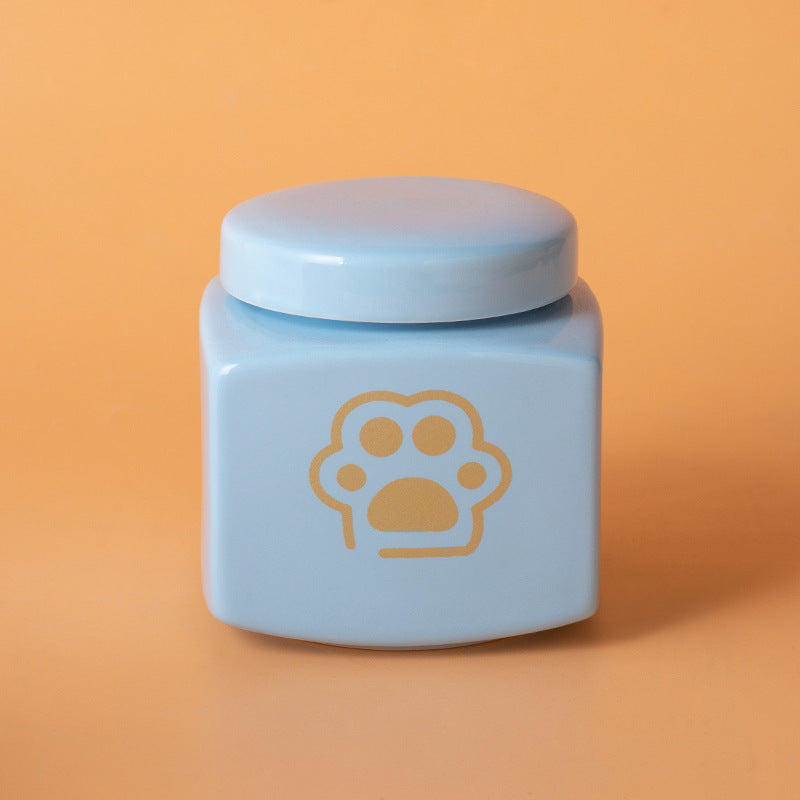 Modern Square Ceramic Pet Memorial Urn