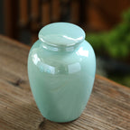 Ceramic Pet Memorial Urn Collection with Paw Print