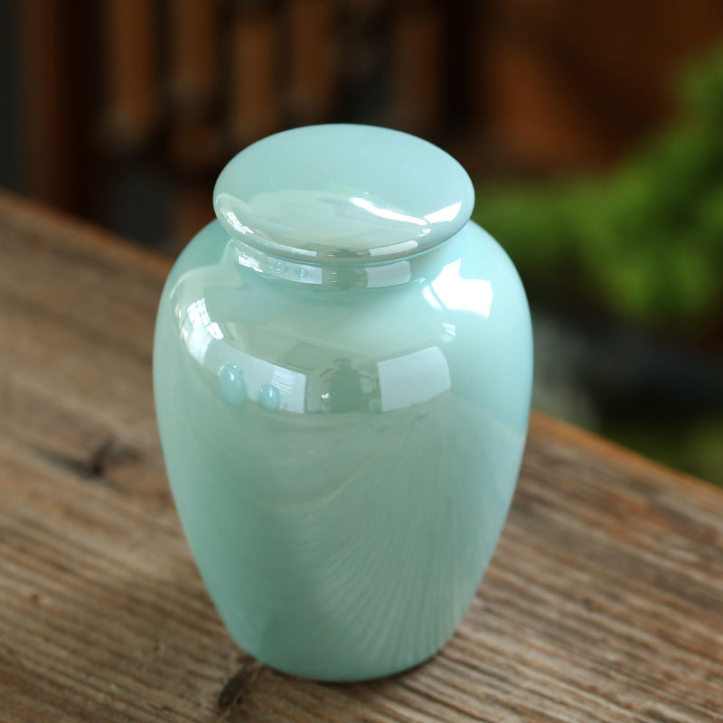 Ceramic Pet Memorial Urn Collection with Paw Print