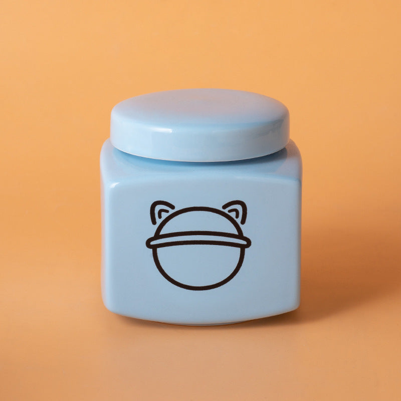 Modern Square Ceramic Pet Memorial Urn