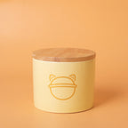 Minimalist Ceramic Pet Urn with Wooden Lid