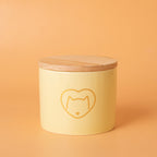 Minimalist Ceramic Pet Urn with Wooden Lid