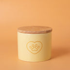 Minimalist Ceramic Pet Urn with Wooden Lid