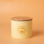 Minimalist Ceramic Pet Urn with Wooden Lid