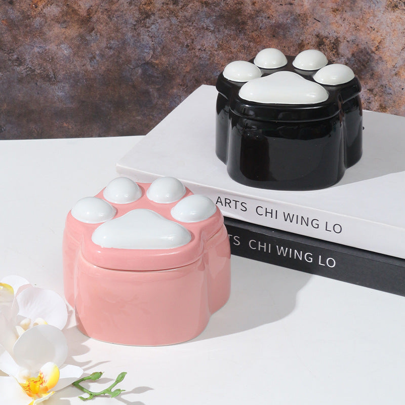 Paw Print Ceramic Pet Memorial Urn